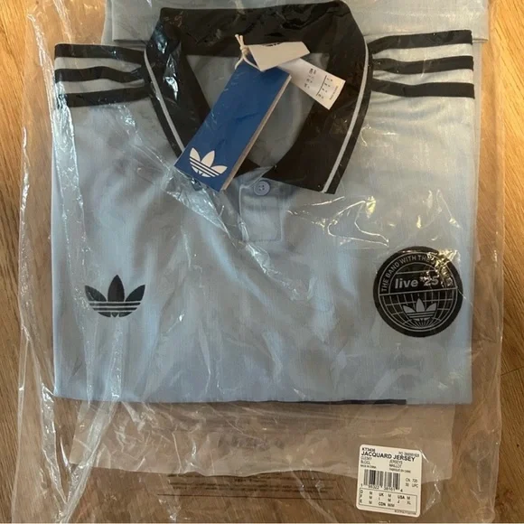 NWT Oasis x Adidas Tour Jacquard Jersey - Clear Sky